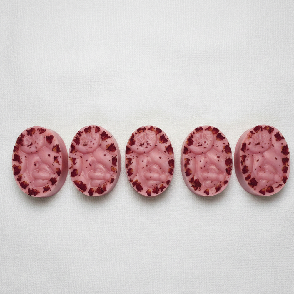 Blush & Bloom: Handcrafted Rose Petal Soap Set of 5